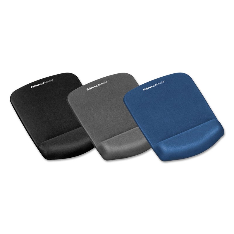 Fellowes PlushTouch Foam Mouse Pad Wrist Support with MICROBAN - Blue (9287301) - Image 2